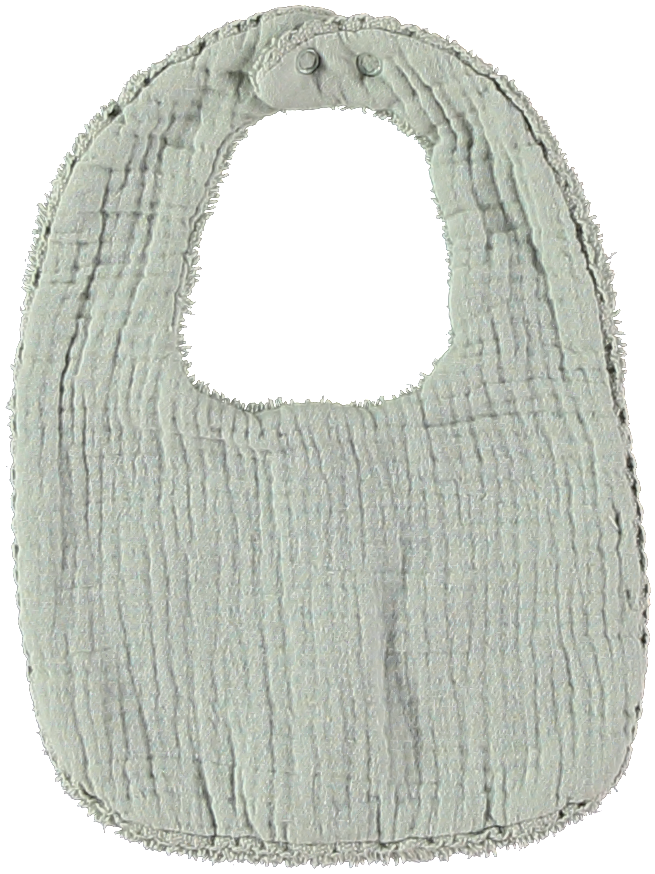 TEXTURES newborn organic muslin bib- 2 colors